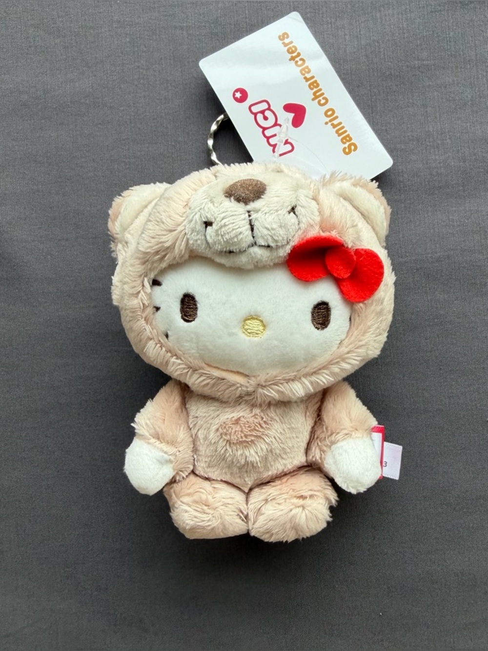 Sanrio X NICI Hello Kitty with bear costume Plush /keychain